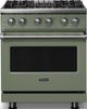 Viking® 5 Series 30" Eucalyptus Pro Style Dual Fuel (NG) Range with Polished Chrome Trim-0