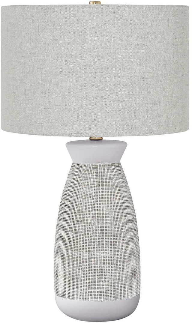 Monarch Specialties Inc. 27"H Grey Ceramic Table Lamp-0