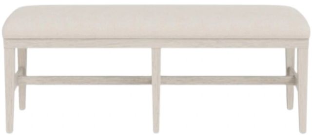 Riverside Furniture Glenndale Aged White/Wheat Upholstered Dining Bench-2