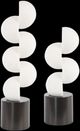 Uttermost® Symmetry 2-Piece Dark Bronze/White Sculpture Set-3