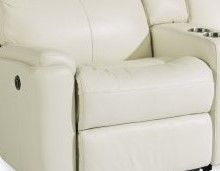 Flexsteel® Rio White Power Reclining Loveseat with Console-1