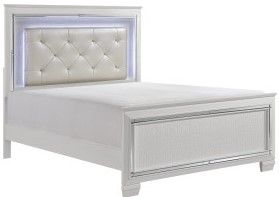 Mazin Furniture Allura White Queen Bed-1