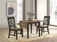 Intercon Harper Pecan Top Drop Leaf Table with Brushed Brown Base-4