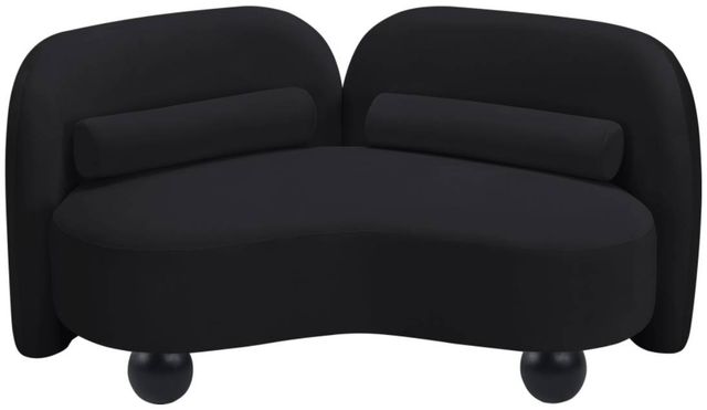 Meridian Furniture Daphne Black 64" Velvet Loveseat-2