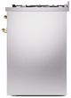 Ilve® Nostalgie II Series 30" Stainless Steel Pro Style Dual Fuel Range-3