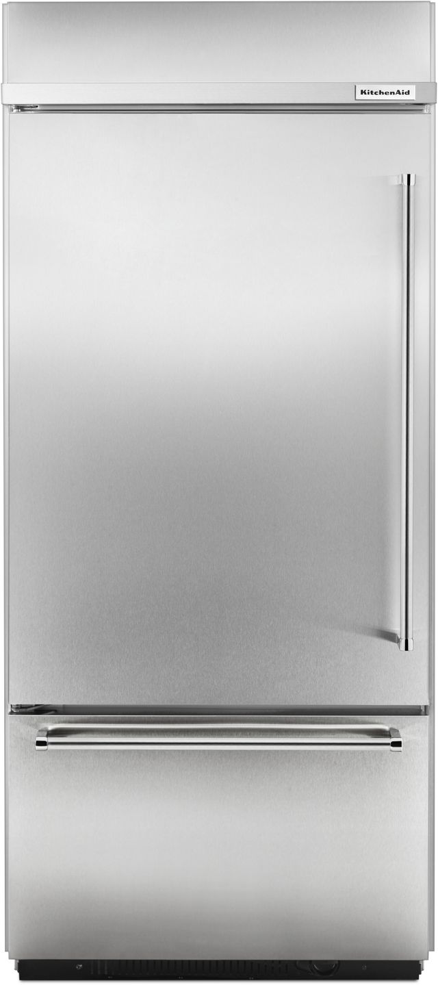 KitchenAid® 20.9 Cu. Ft. Stainless Steel Built In Bottom Freezer Refrigerator-0