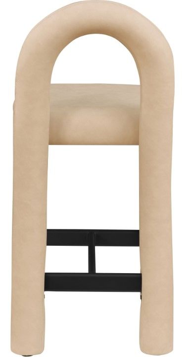 Meridian Furniture Amari Tan Leather Upholstered Counter Stool-3