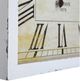 YHD Distressed White Square Wooden Wall Clock-5
