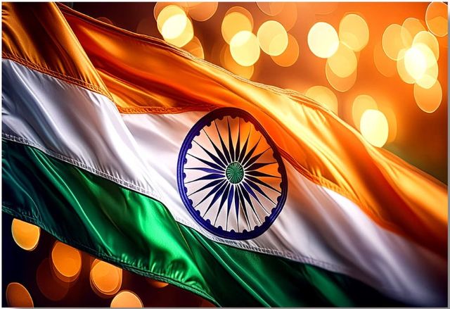 Classy Living Wordly Indian Flag Wall Art-0