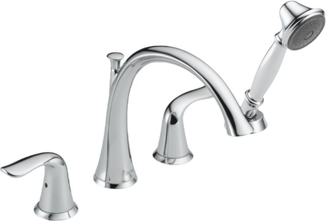 Delta Lahara® Chrome Roman Tub with Hand Shower Trim-0
