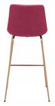 Zuo® Tony Red and Gold Bar Chair-3