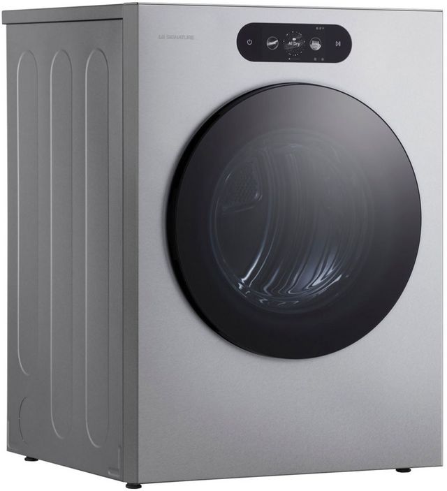 LG Signature 9.0 Cu. Ft. Brushed Platinum Steel Smart Front Load Electric Dryer-4