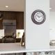 YHD Black/White Iron Wall Clock-1