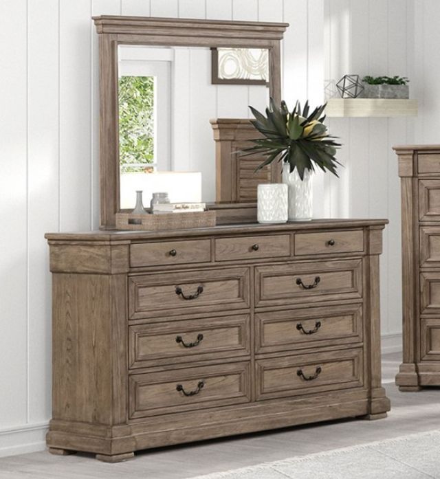 Furniture of America® Sheringham Weathered Gray Dresser-1