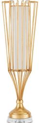 Currey & Company Forlana Torchiere Contemporary Gold Leaf/Off-White Table Lamp-1