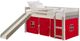 Donco Kids Red/Gray/White Youth Twin Panel Low Tent Loft-0