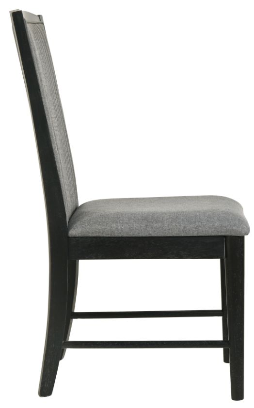 New Classic® Home Furnishings Skyline Gray/Onyx Dining Side Chair-3
