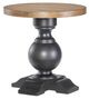 Legacy Classic Vintage Market Barnwood Oak/Kettle Black Urn Base End Table-0