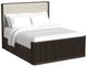 Elements International Sylvie 4-Piece Dark Brown/White Queen Upholstered Panel Bedroom Set-1