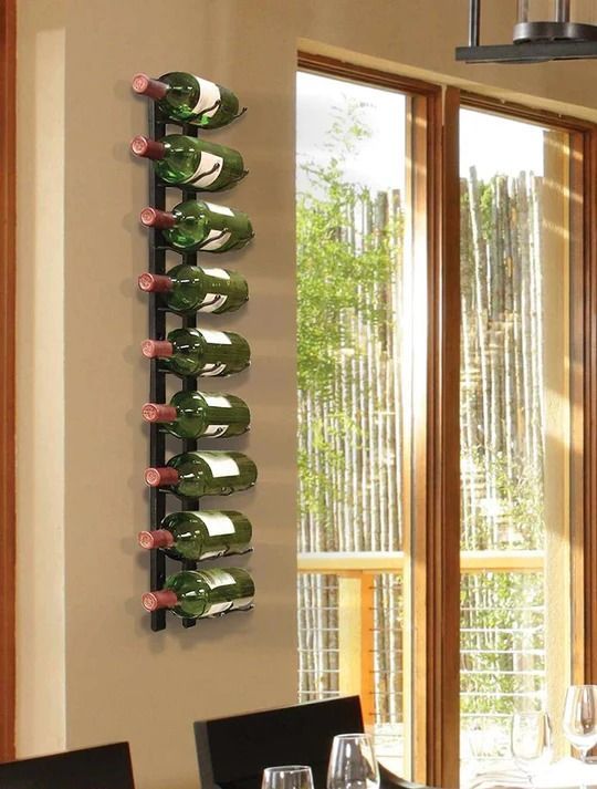Vinotemp® Epicureanist 9 Bottle Black Wine Rack -4