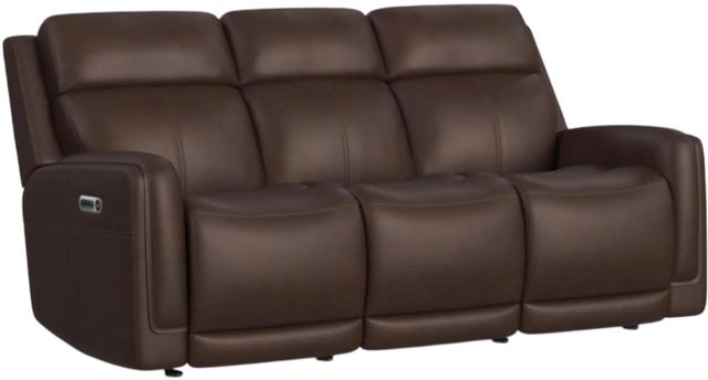 Flexsteel® Alister Burnt Umber Leather Power Gliding Sofa with Power Headrests and Lumbar-0