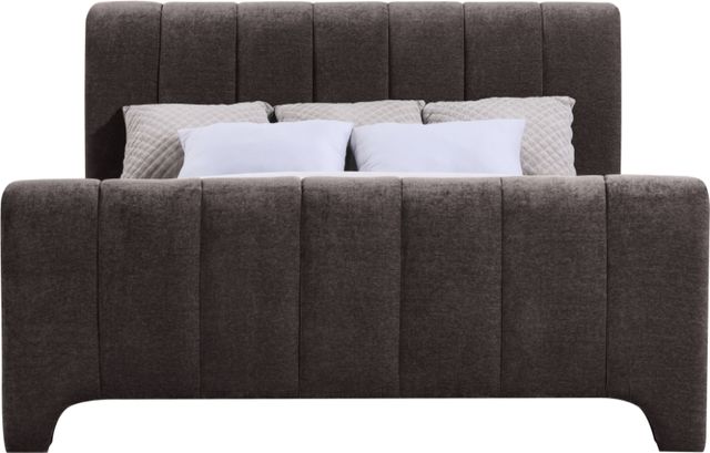 Meridian Furniture Camila Brown Queen Upholstered Panel Bed-1