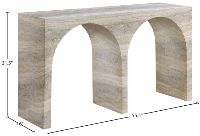 Meridian Furniture Faenza Travertine Console Table-2