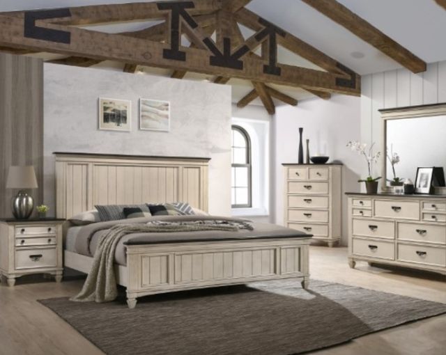 Crown Mark Sawyer Beige/Black Nightstand-2
