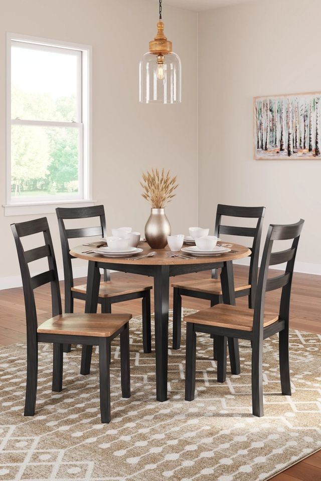Signature Design by Ashley® Gesthaven 5-Piece Natural/Brown Dining Table Set-3