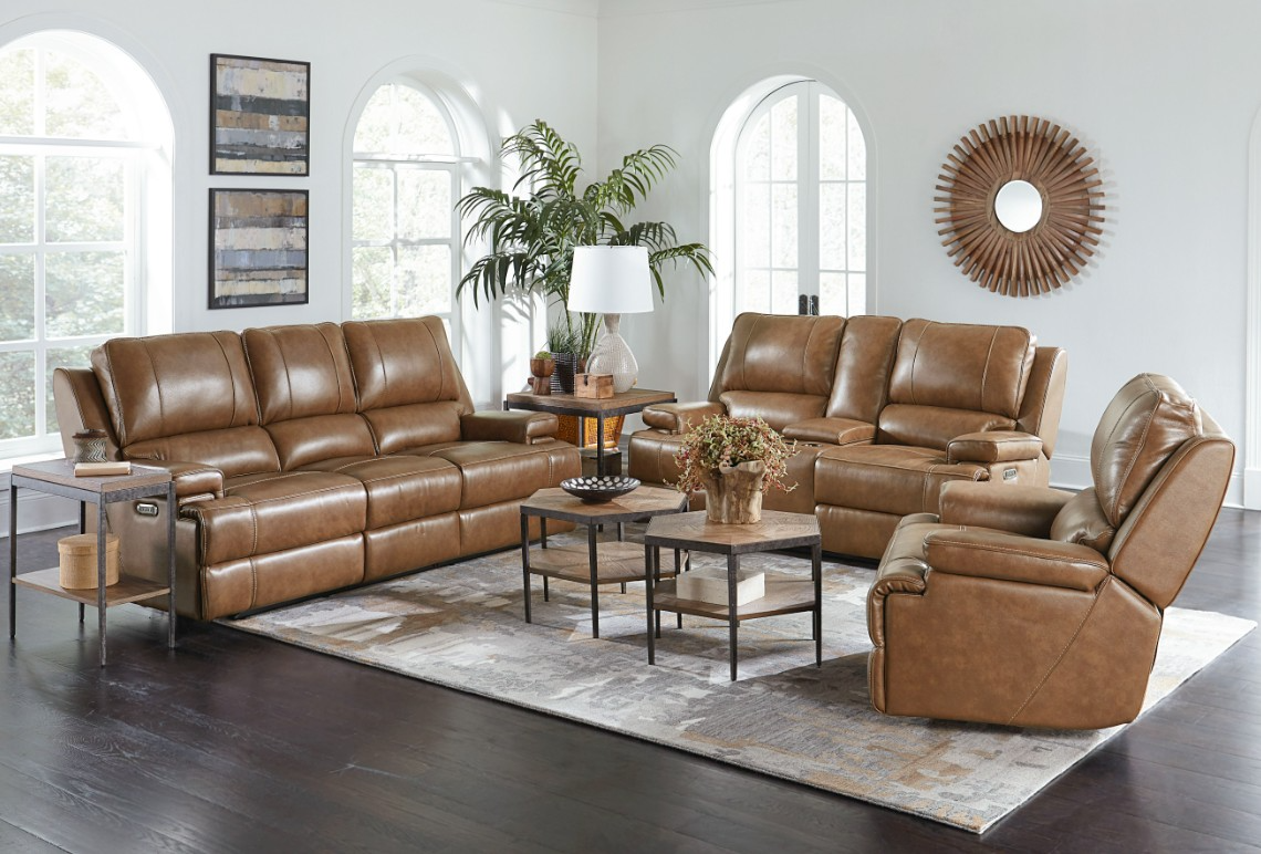 Bassett Furniture Club Level Parsons Power Reclining Sofa