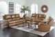 Bassett® Furniture Club Level Parsons Umber Leather Power Reclining Sofa-3