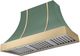 AGA Cascade 48" Mineral Green Wall Mounted Range Hood  with Brushed Brass Trim-0