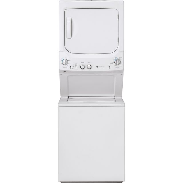 GE® Unitized Spacemaker® White Electric Laundry Center, 4.4 Cu. Ft. Washer, 5.9 Cu. Ft. Dryer-2