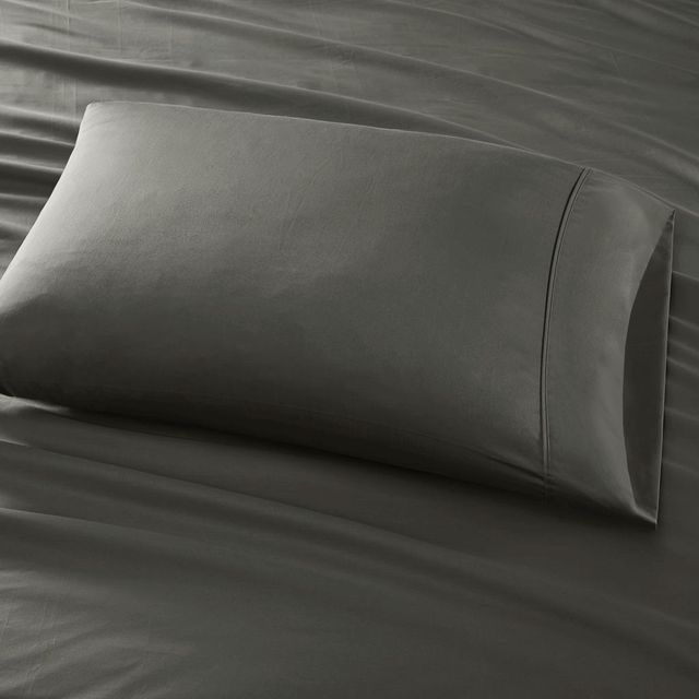 Olliix by Madison Park Charcoal King 800 Thread Count Cotton Rich Sateen Sheet Set-1