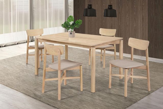 Coaster® Parkridge 5-Piece Tan/White Washed Dining Set-3