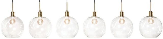 Harp & Finial® Luca Brass/Clear Glass Globes Large Chandelier-1
