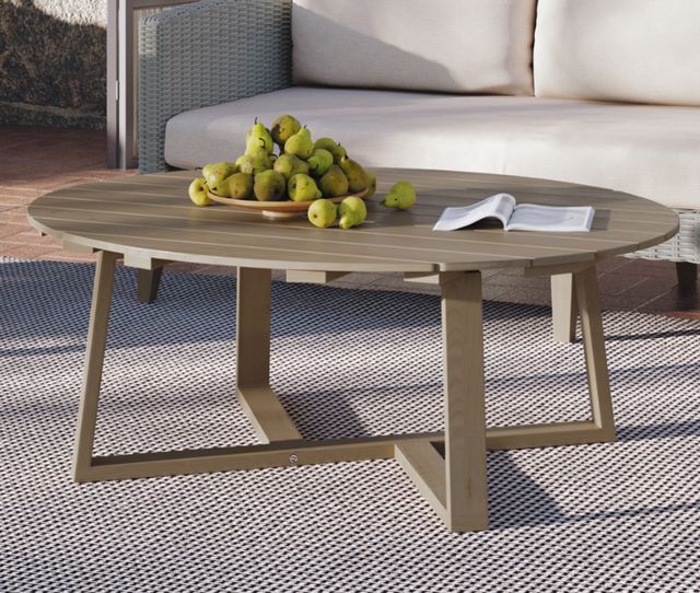 New Classic® Home Furnishings Carezza Natural Acacia Outdoor Coffee Table-1