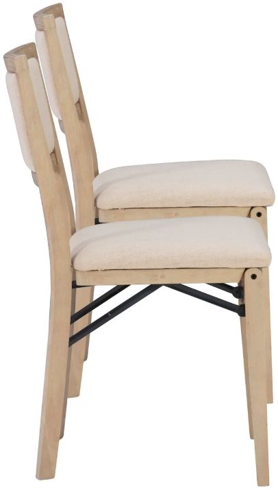 Linon Keira 2-Piece Gray Wash Folding Chair Set-4