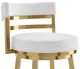 Armen Living Madrid Gold/White Swivel Bar Stool-3