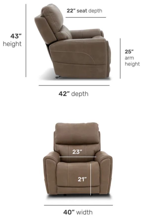 Flexsteel® Carter Cappuccino Power Rocking Recliner with Power Headrest and Lumbar-3