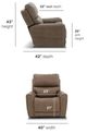 Flexsteel® Carter Cappuccino Power Rocking Recliner with Power Headrest and Lumbar-2