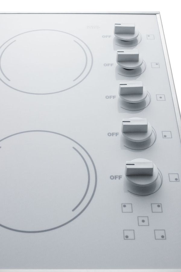 Summit® 27" White Electric Cooktop-2