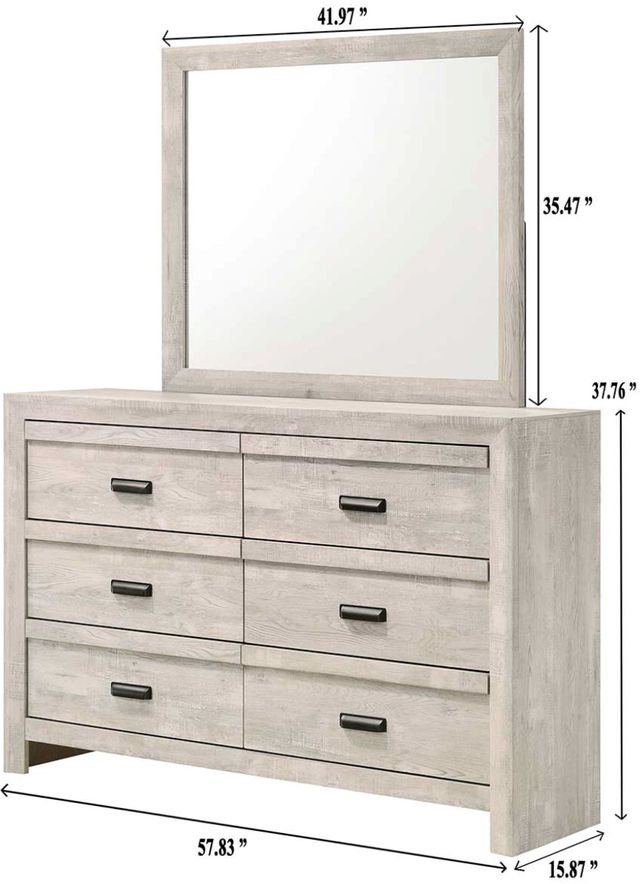 Crown Mark Valor Light Gray Dresser-3