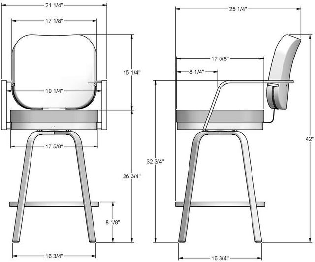 Amisco Customizable Dorsey Swivel Counter Stool-2