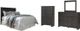 Signature Design by Ashley® Brinxton 4-Piece Charcoal Queen/Full Panel Headboard Bedroom Set-0