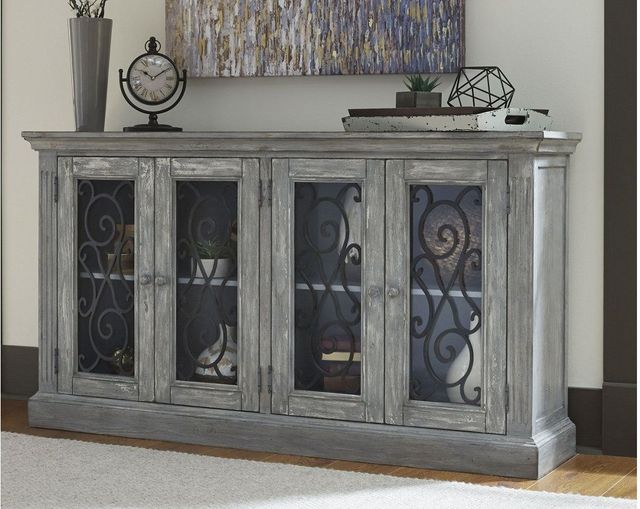 Signature Design by Ashley® Mirimyn Antique Gray Door Accent Cabinet-1
