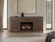 International Furniture Direct Novus Lodge Brown Fireplace TV Stand-1