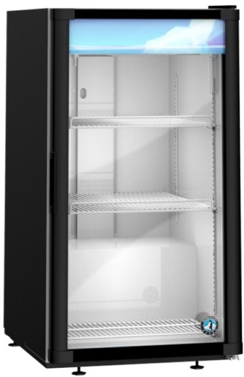 Hoshizaki 21" 7 Cu. Ft. Black Single Section Glass Door Merchandiser Refrigerator-1