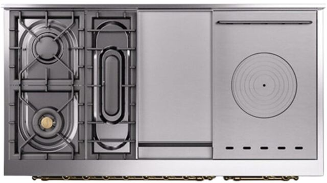 Ilve® Nostalgie II Series 48" Midnight Blue Pro Style Dual Fuel Range-3