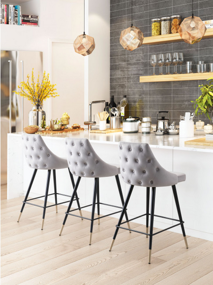 Zuo® Modern Piccolo Gray Counter Chair-2
